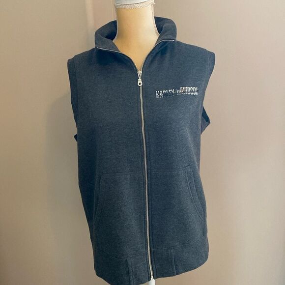 ❤️EUC Harley Davidson Zip up Vest(size medium)❤️ - Picture 1 of 5